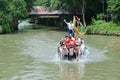 Hangzhou xixi wetland Dragon boat race,in China Royalty Free Stock Photo